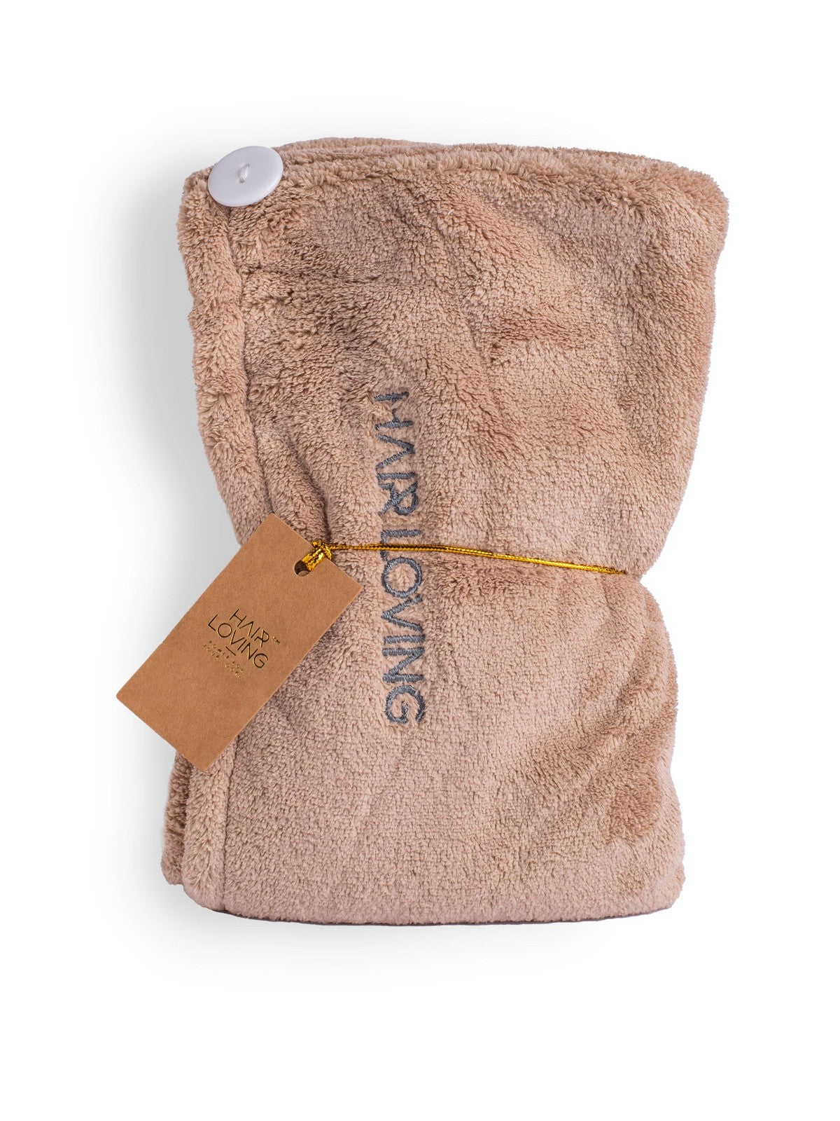 Luxury Hair Towel Wrap - Cotton Microfiber Head Towel for Women - Brown