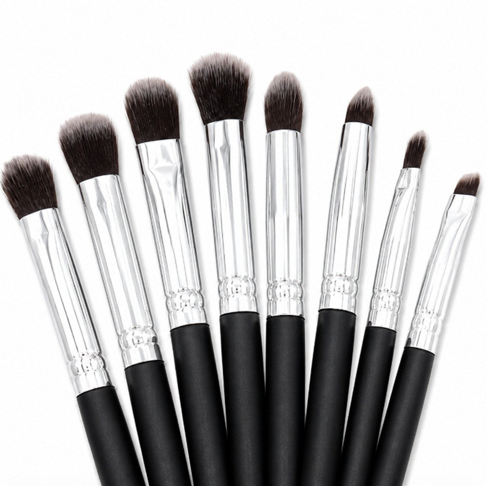 8-Piece Eye Makeup Brush Set for Eyeshadow Blending & Detailing - Travel Friendly