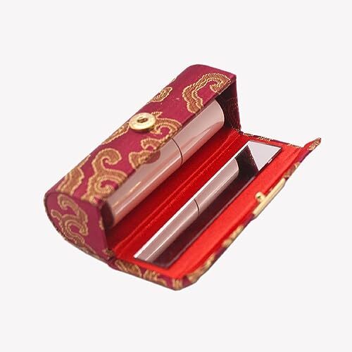 12 Pack Floral Lipstick Cases with Mirrors Travel Makeup Organizer