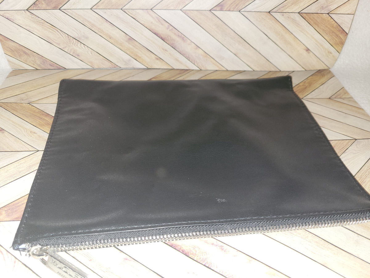 Women’s Faux Leather Makeup Pouch - Black Mugler Parfum Gift with Purchase