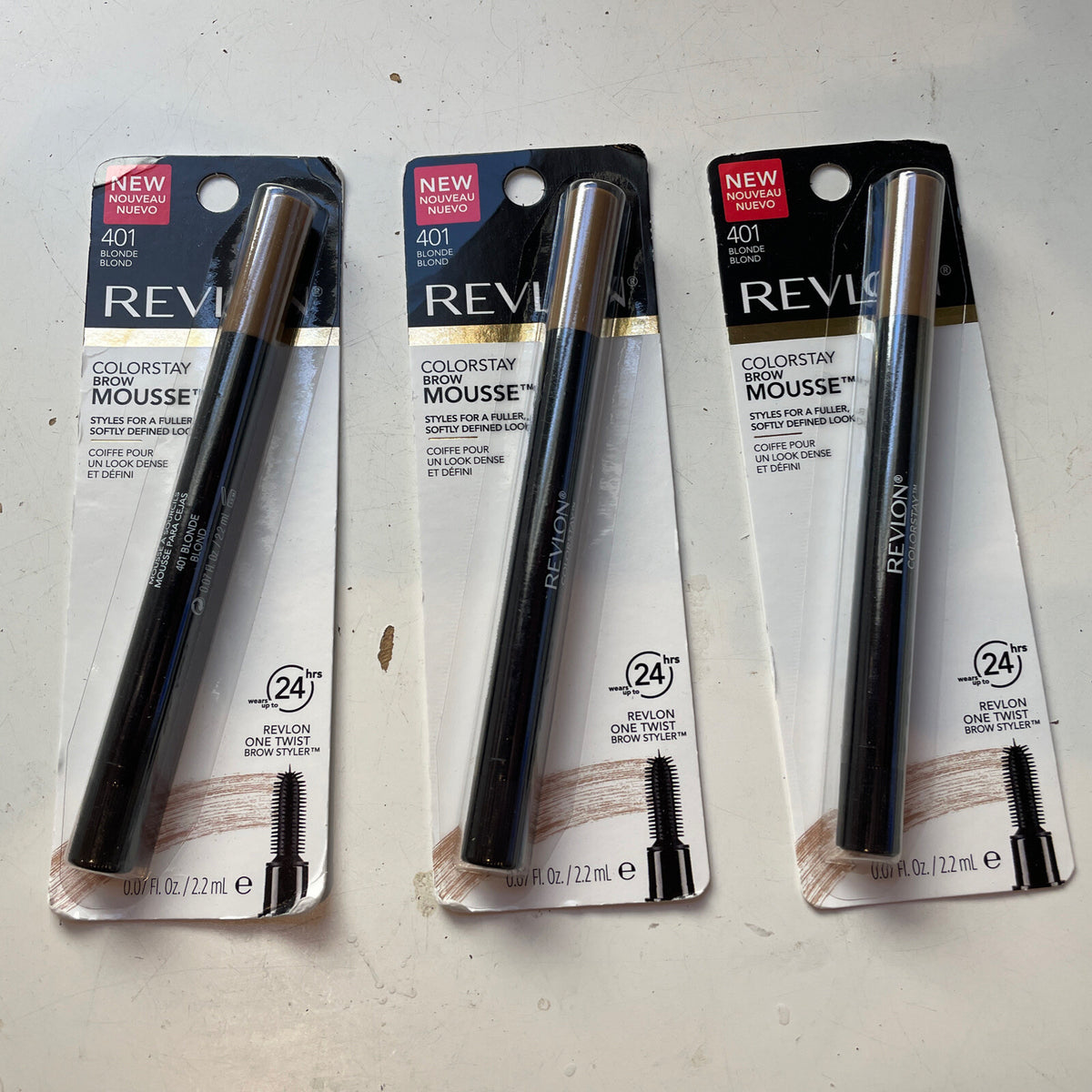 Eyebrow Brow Mousse Blonde 401 - 24 Hour Wear, Pack of 3