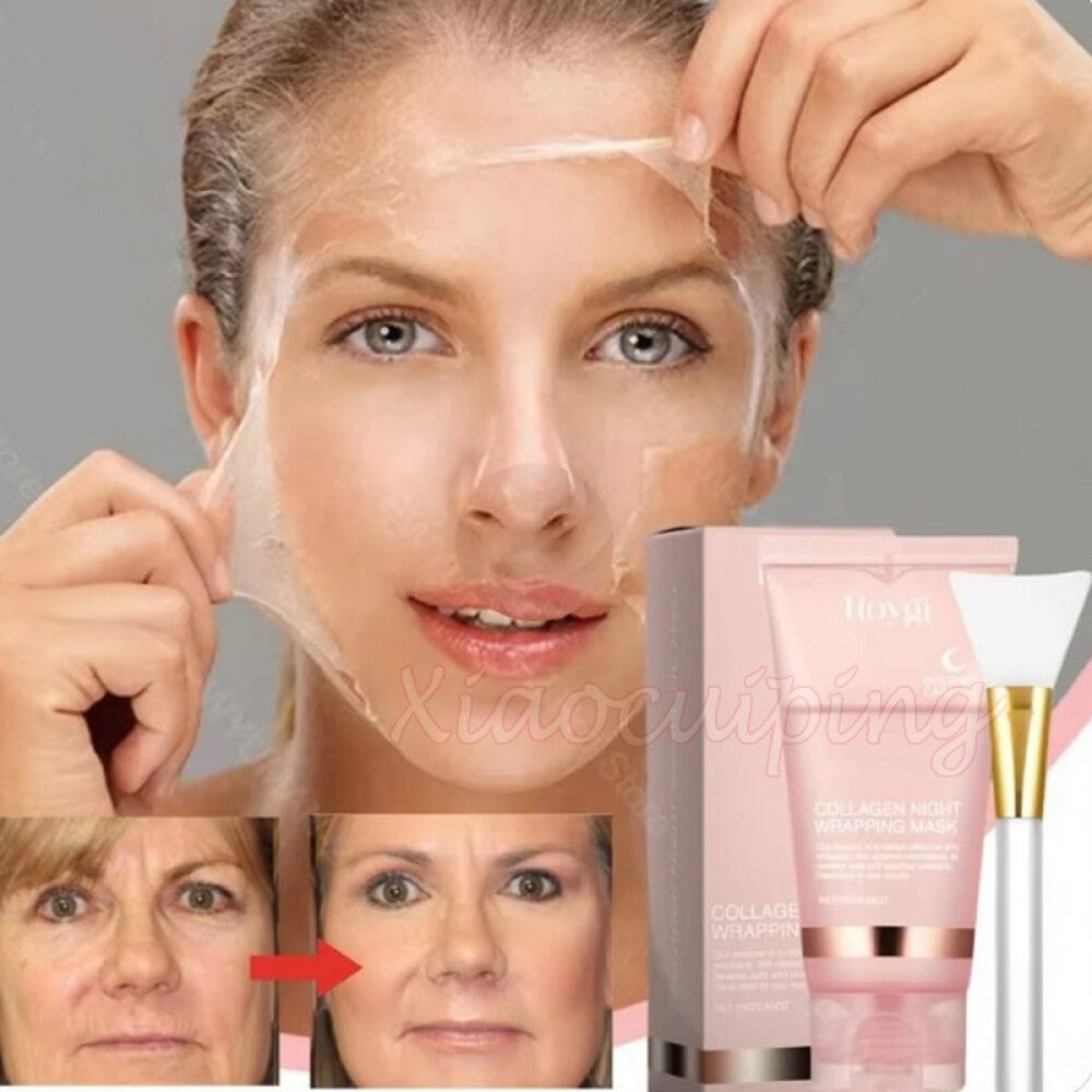 Collagen Night Peel-Off Mask 75g with Applicator Brush
