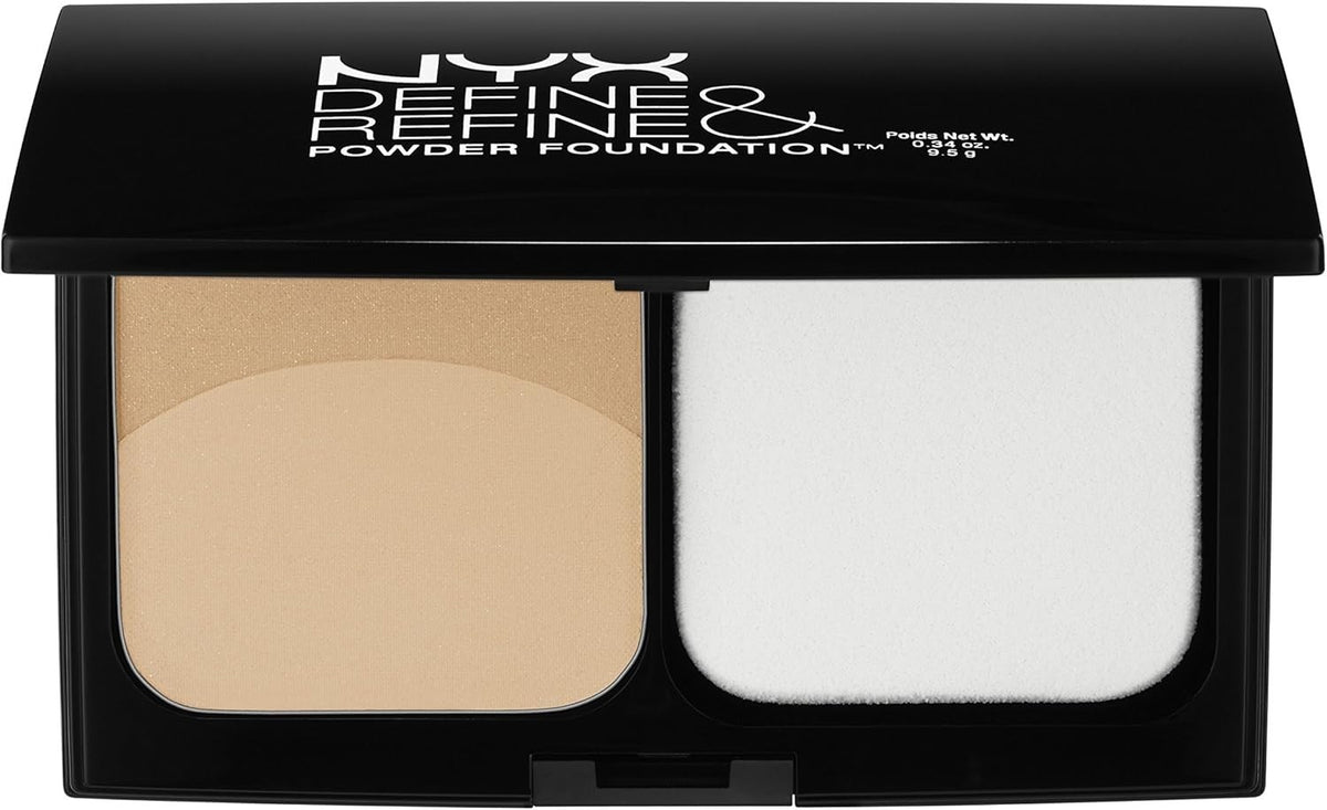 NYX Define & Refine Powder Foundation - Golden, Face Makeup, Flawless Finish