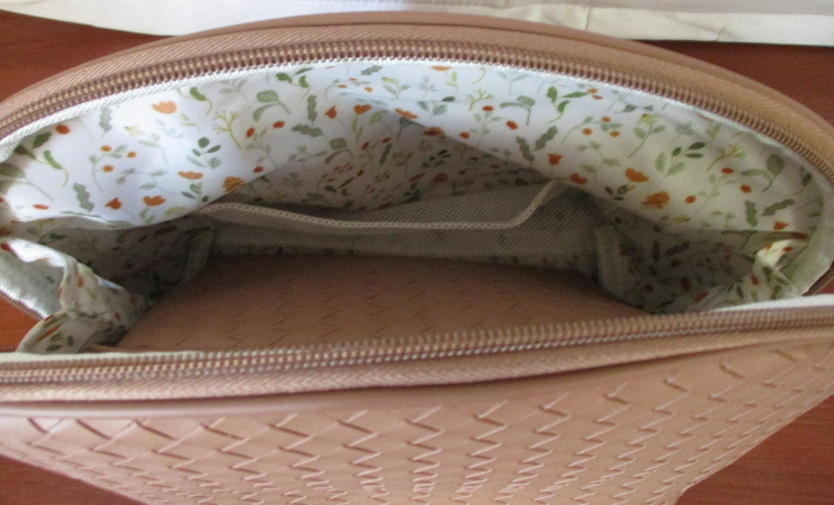 Mocha Woven 2-Piece Cosmetic Bag Set - Travel & Makeup Storage