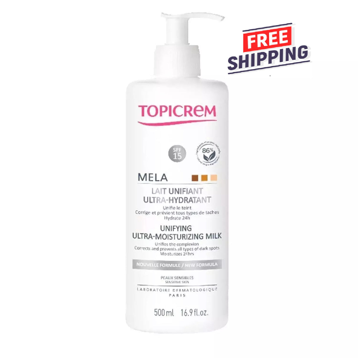 Topicrem MELA Lightening Ultra-Moisturizing Milk 500ml