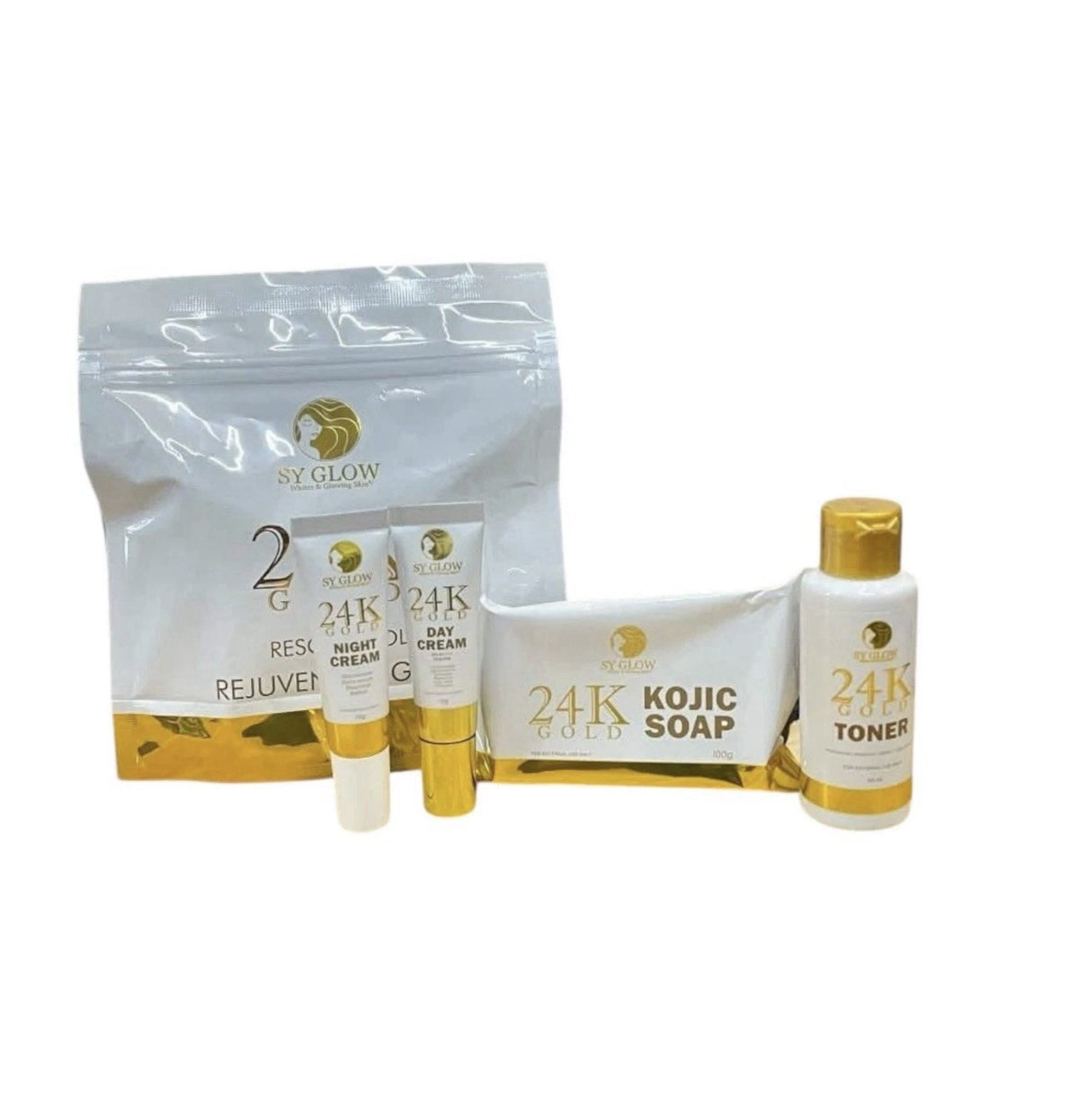 24K Gold Resurfacing Facial Set with Niacinamide & Resorcinol – 4-Step Skin Care System