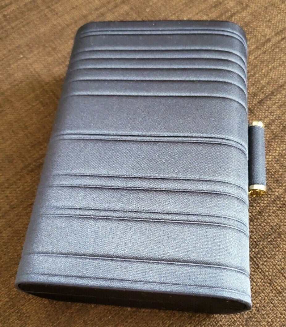 Small Rectangle Cosmetic Bag - Blue Travel Makeup Organizer