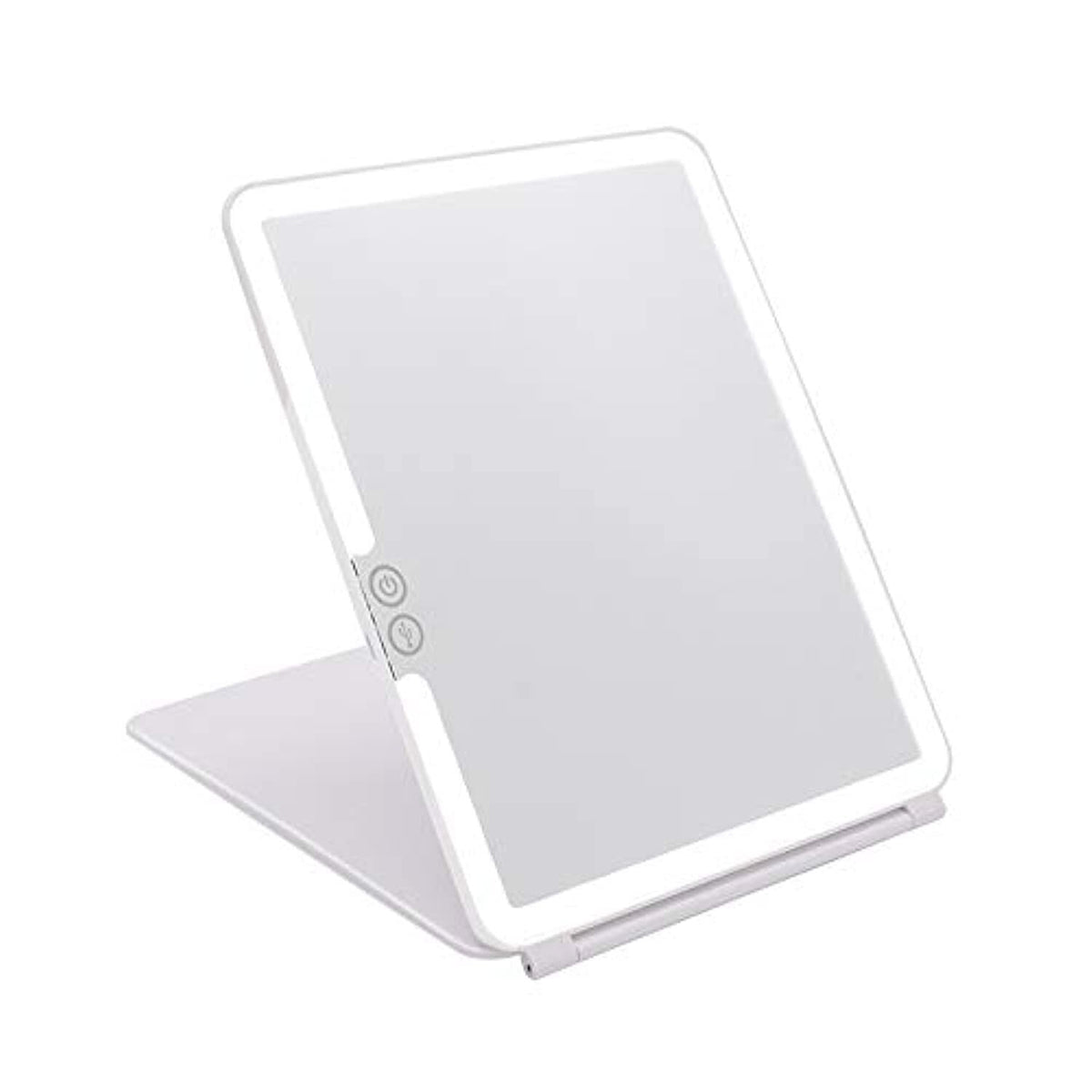 Foldable Lighted Makeup Mirror with 72 LEDs, 3 Color Modes, USB Rechargeable