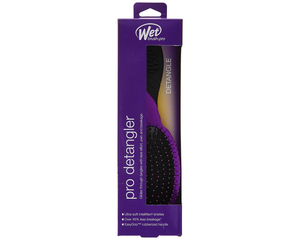 Detangler Brush Purple with IntelliFlex Soft Bristles - Tangle-Free Hair Tool