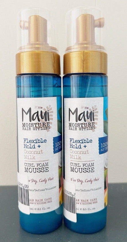 Flexible Hold Coconut Milk Curl Foam Mousse for Curly Hair - 2X