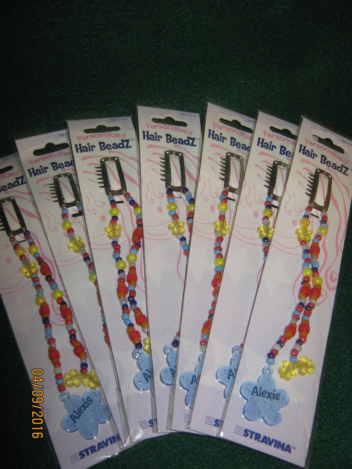 (20) "ALEXIS" Hair Beads - BLUE- Stravina / Beadz Children 4 & Up