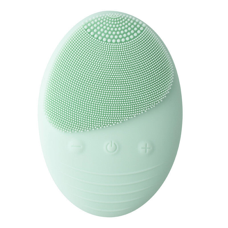 Wireless Electric Facial Cleansing Brush with LED Light Therapy Waterproof Skin Care Device
