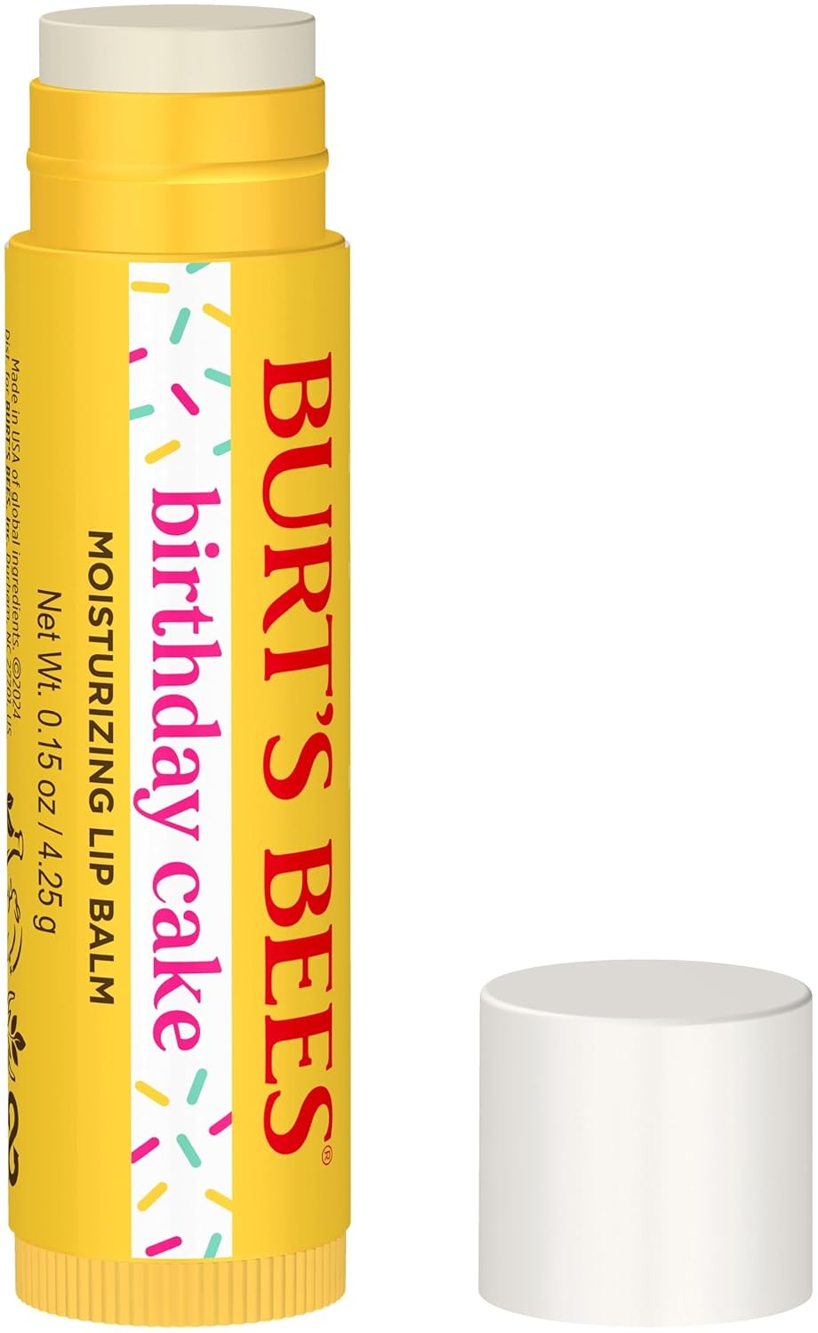 Natural Lip Balm with Tint-Free Moisturizer - Birthday Cake Flavor, 1 Tube