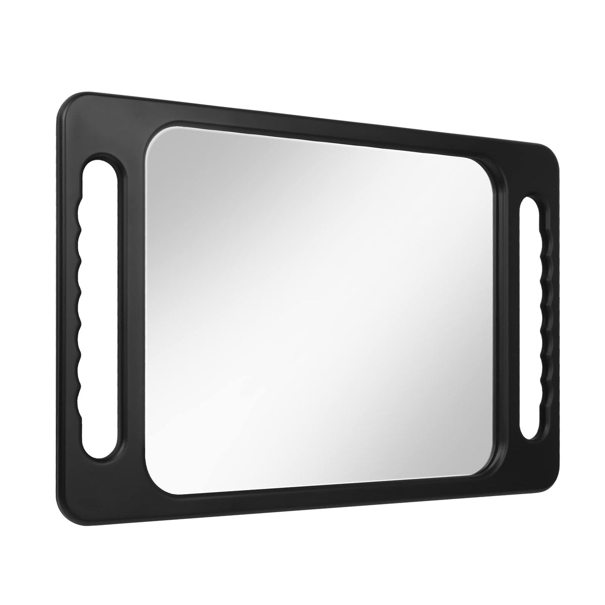Drop-Proof Hand Mirror with Dual Handles, 16x10in Large Rectangular Mirror