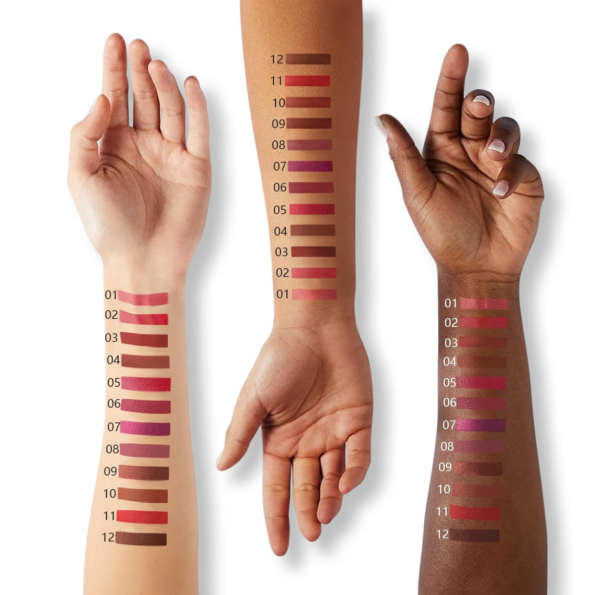 Lip Liner Set 12 Colors - Matte Waterproof Cruelty-Free Makeup Kit