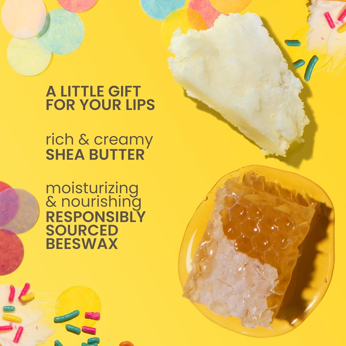 Natural Lip Balm with Tint-Free Moisturizer - Birthday Cake Flavor, 1 Tube