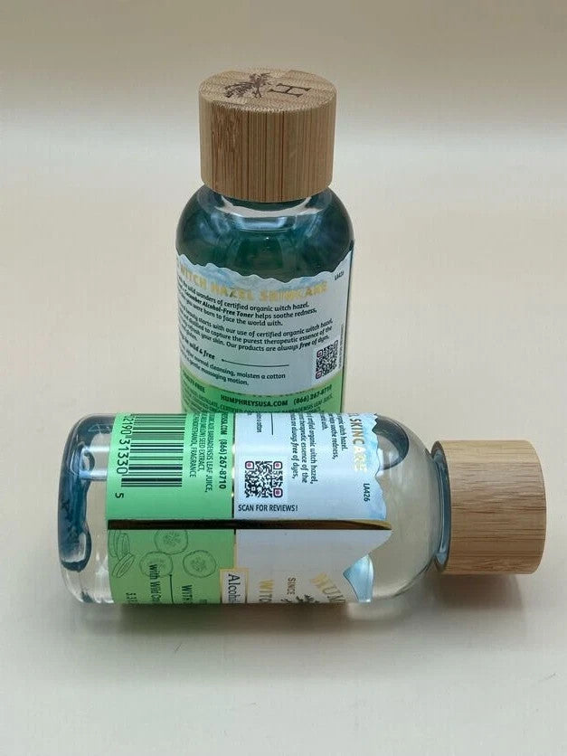 Humphreys Alcohol-Free Witch Hazel Toner with Cucumber 3.3 oz - Pack of 2