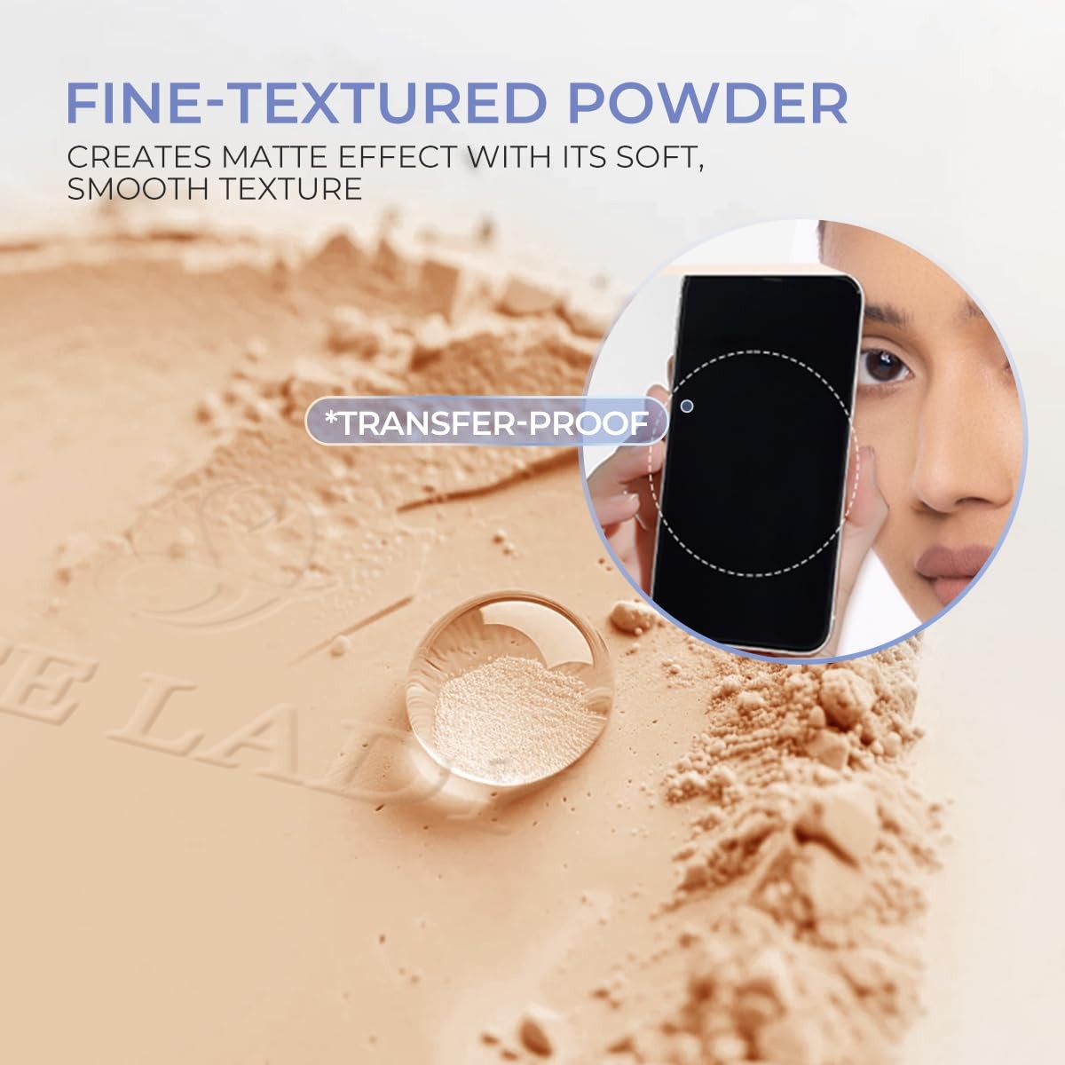 Waterproof Face Powder Set Shine Control & Fine Line Smoothing - 3 Shades