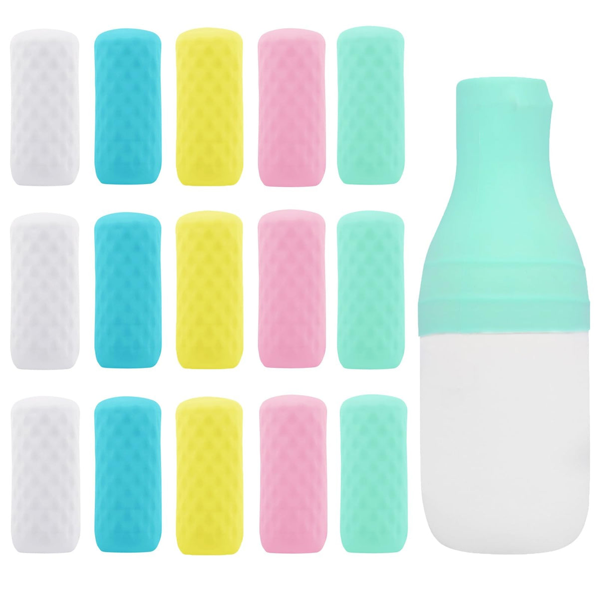 Travel Silicone Bottle Covers Leak-Proof Reusable Travel Toiletry Sleeves