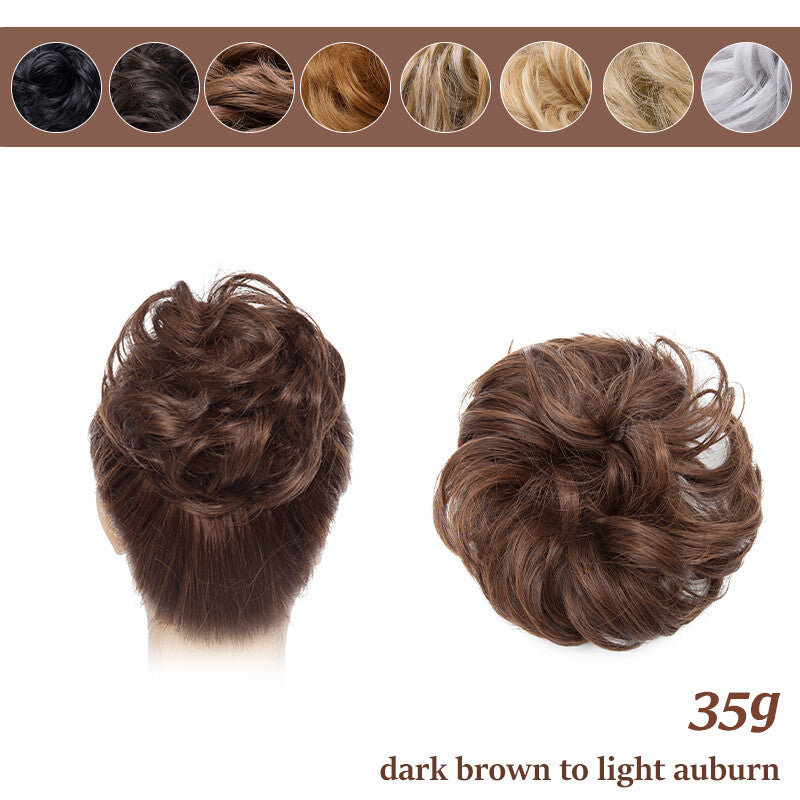 Thick Curly Messy Bun Hair Piece - Synthetic Hair Extensions for Updo & Volume