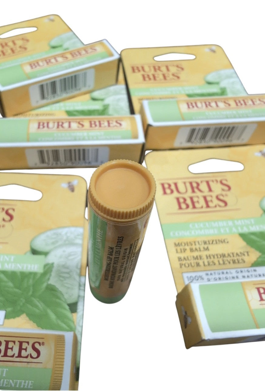6 Pack Cucumber Mint Lip Balm Set - Moisturizing, Discontinued