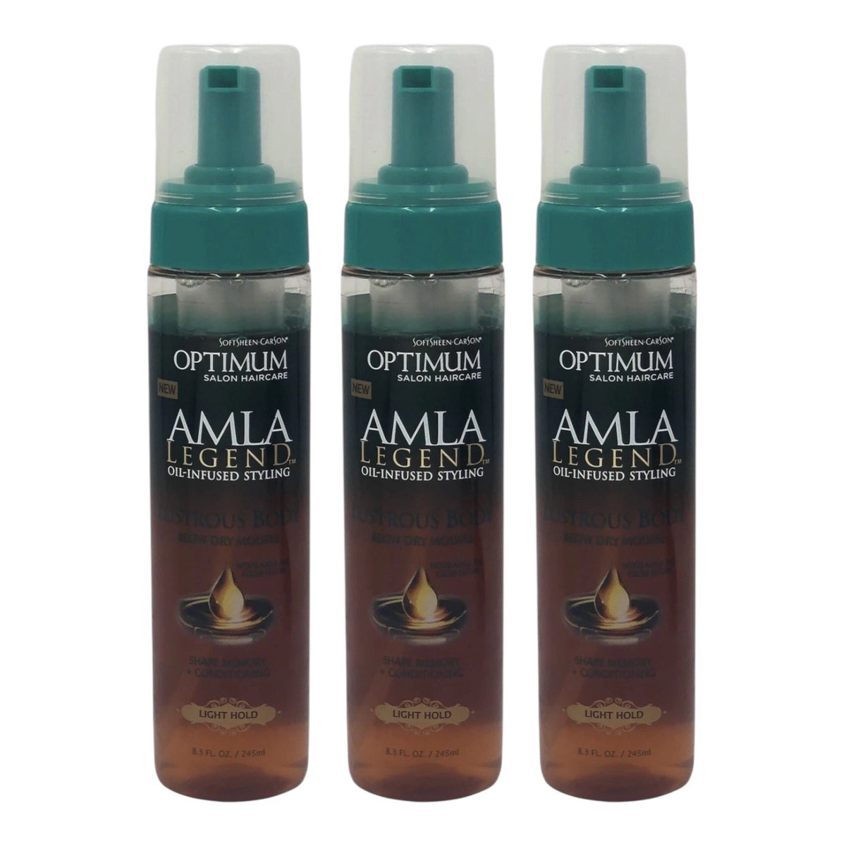 SoftSheen Amla Oil Infused Hair Styling Mousse - Light Hold, 8.3 oz, 3 Pack