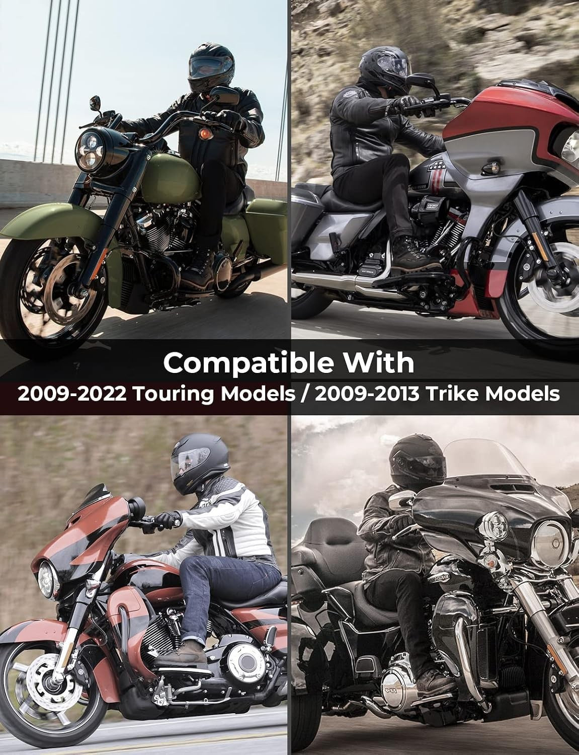 1.5 Inch CNC Aluminum Floorboard Extensions for 2009-2025 Touring Motorcycles