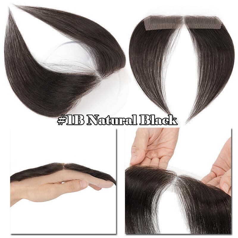 Full Lace Human Hair Patch Cover for Women Receding Hairline - Blonde