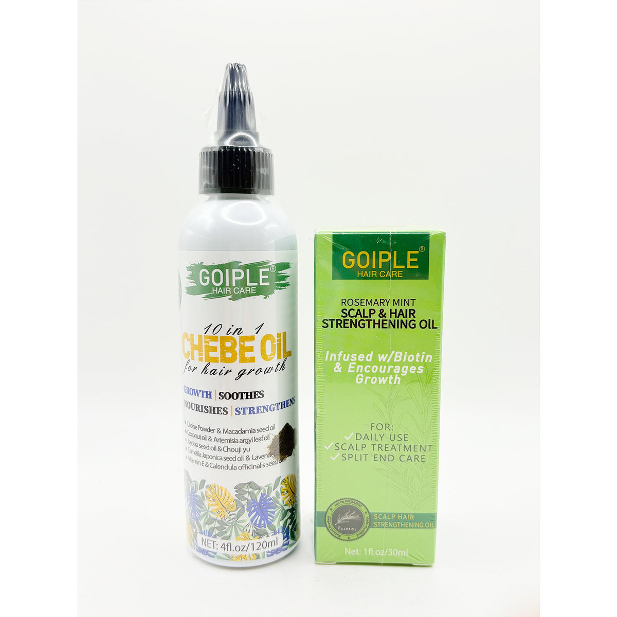 Chebe Oil for Hair Growth - Rosemary Mint Scalp Treatment Duo