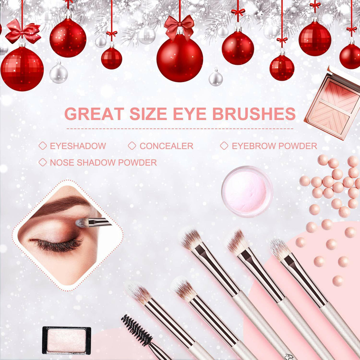 Makeup Brush Set 20 Pcs Synthetic Face & Eye Brushes for Foundation Contour