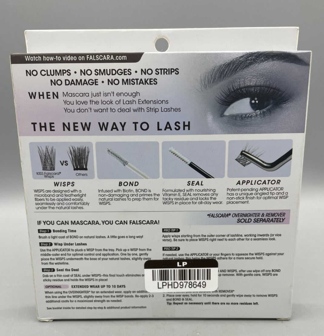 Clear Band False Eyelashes Lash Extension Kit Feathery Wispy Natural