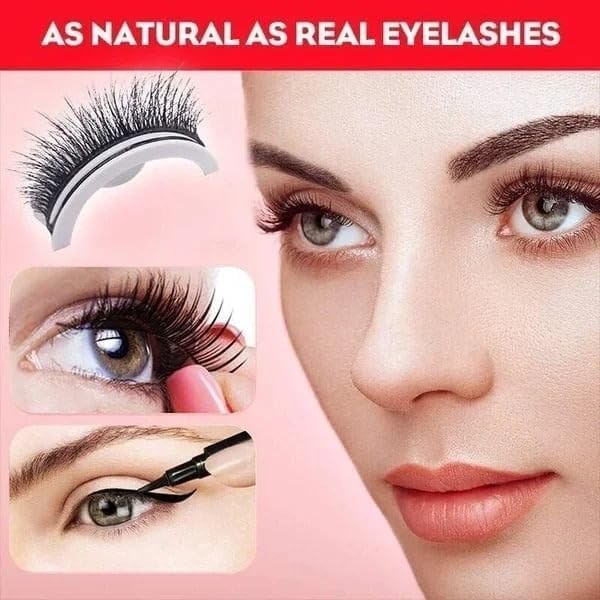 Reusable Self-Adhesive 3D Mink False Eyelashes - Natural, Long, Thick Styles