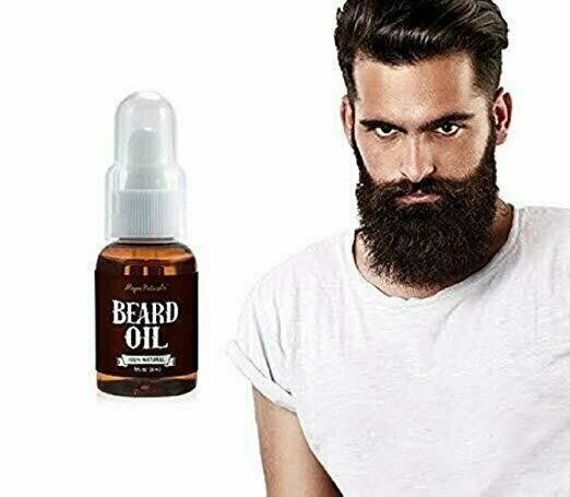 Organic Beard Oil & Leave-In Conditioner - Unscented Jojoba & Argan Oil, 1 oz