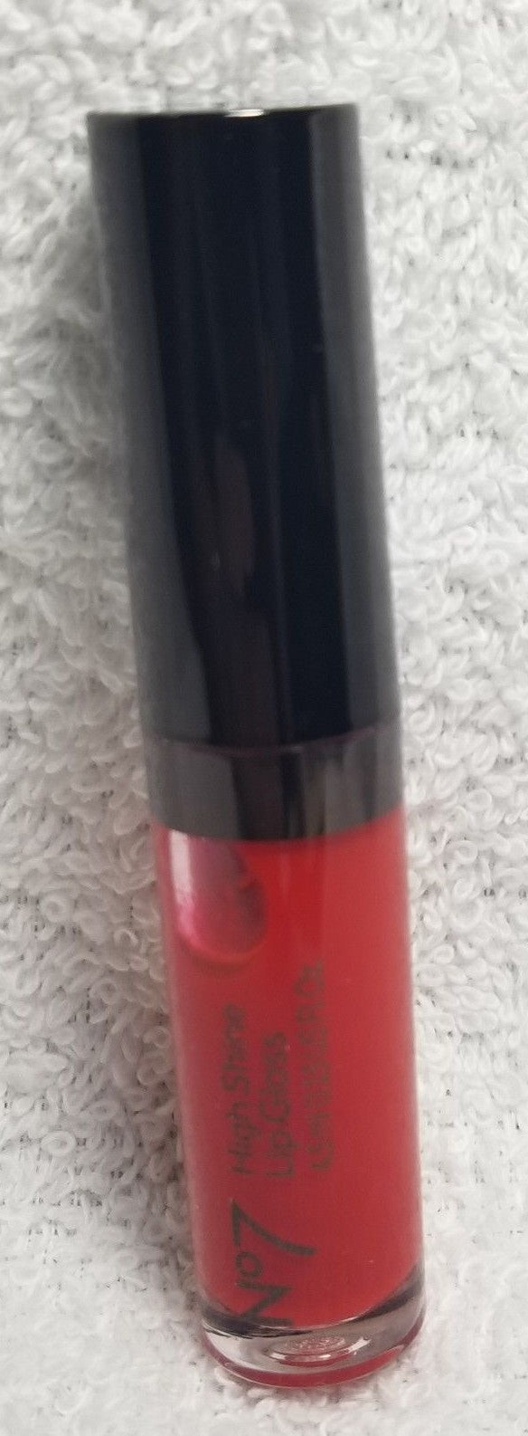 No7 High Shine Lip Gloss Roaring Red Limited Edition Travel Size