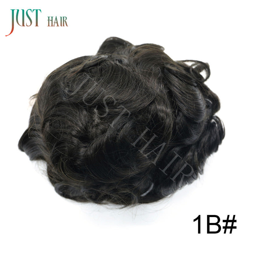 Swiss Lace Hair System for Men - Human Hair Toupee with Light Density