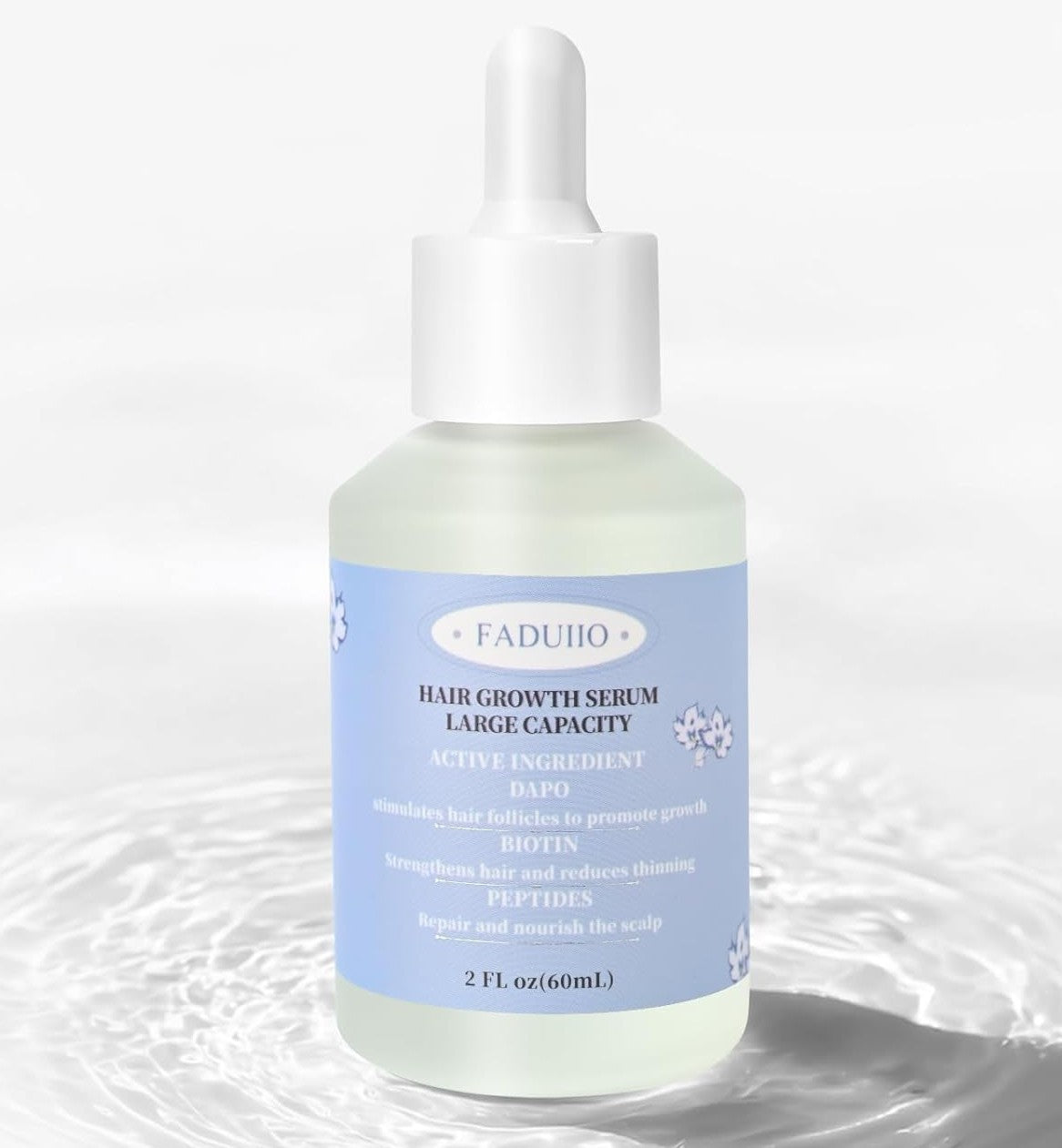 Hair Growth Serum with Biotin, Peptides & Caffeine - 2 oz