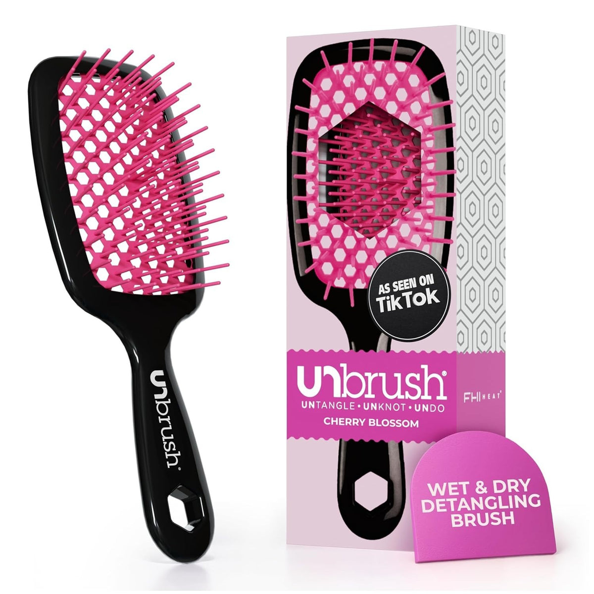 Detangling Hair Brush with DuoFlex Anti-Static Bristles - Lightweight & Painless