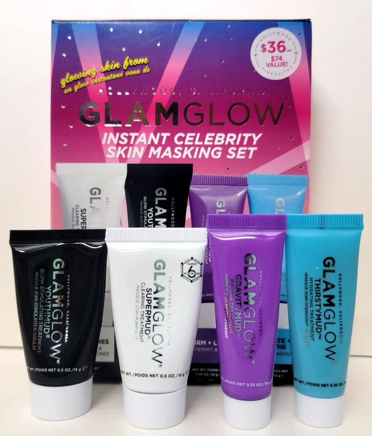 Skin Care Mud Mask Travel Set - 4 Treatments