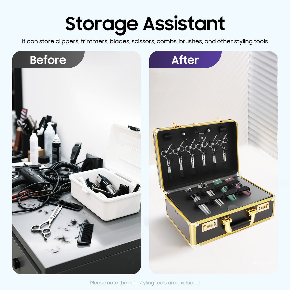Professional Barber Carrying Case Organizer Clipper Box Travel Carry