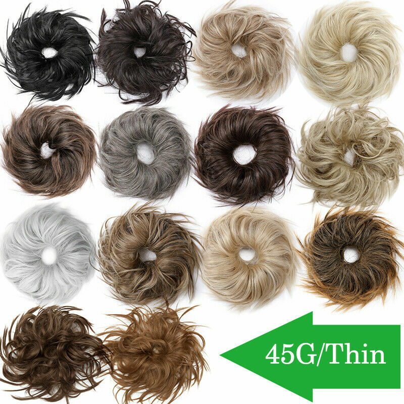 Large Messy Bun Hair Extension Wrap-On Ponytail Scrunchie for Voluminous Updo