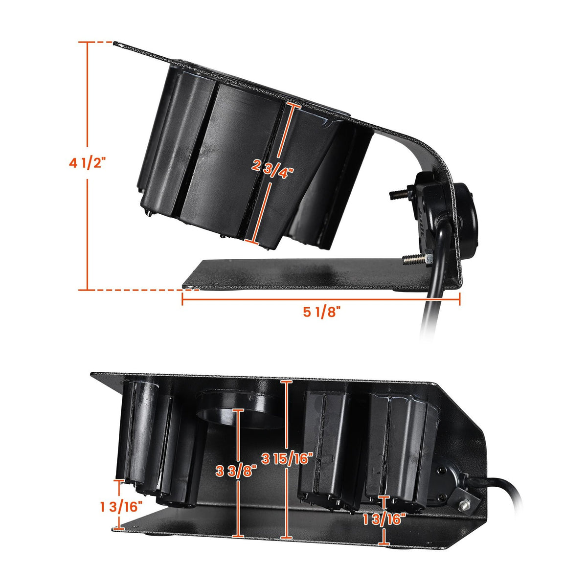 Desktop Flat Iron & Hair Dryer Holder Stand with 3 Power Outlets
