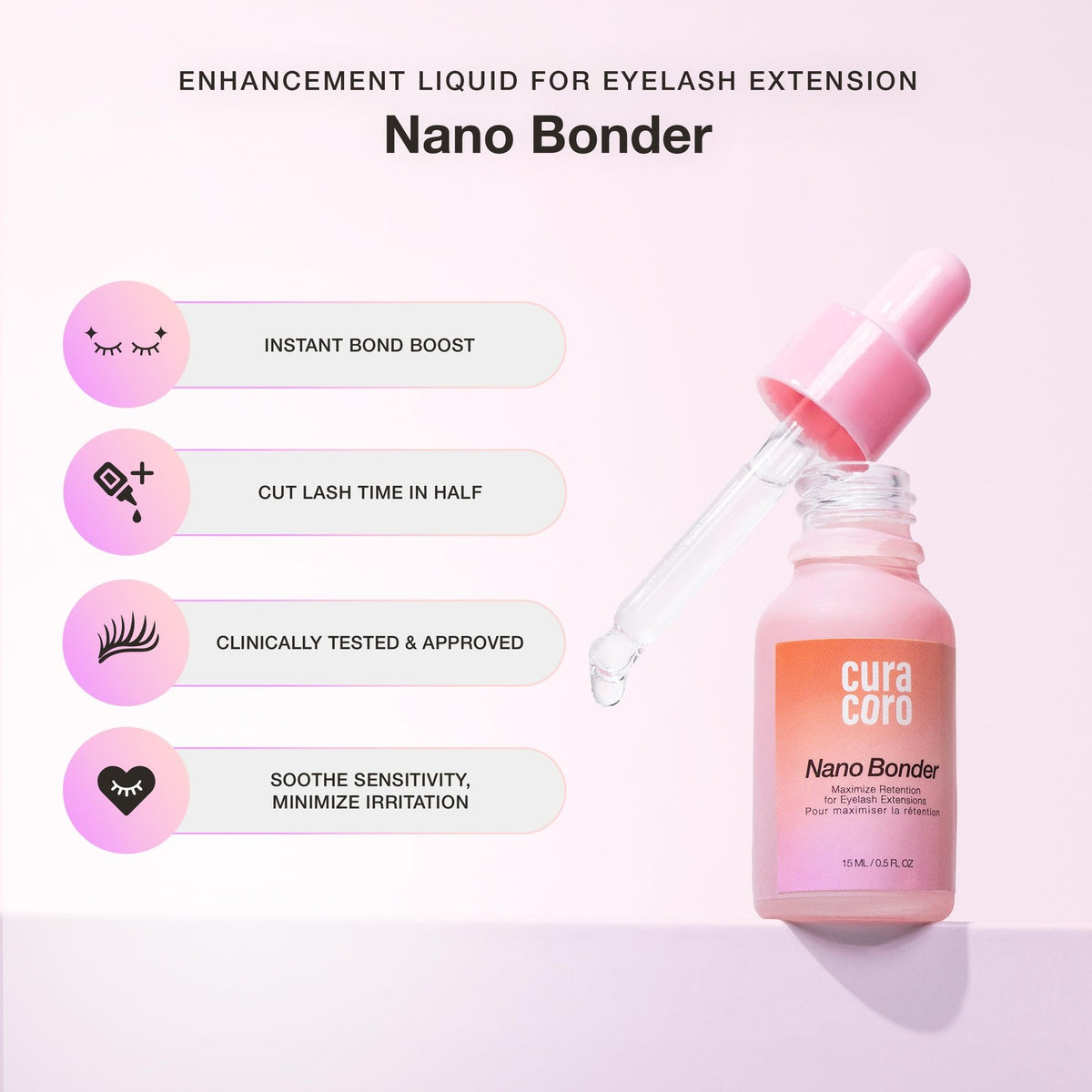 Nano Lash Extension Bonding Glue Sealer 15ml Waterproof & Hypoallergenic