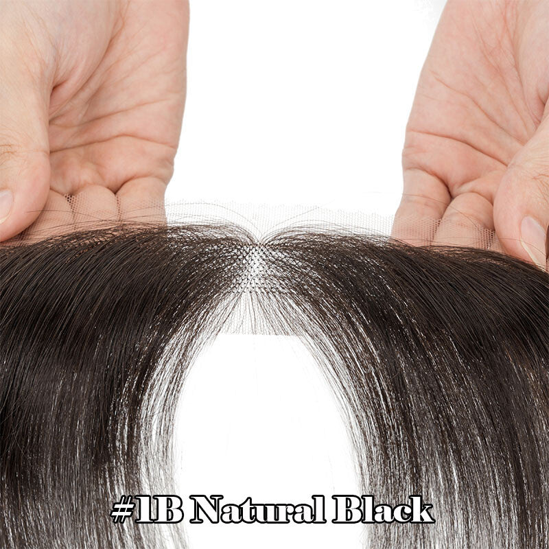 Full Lace Human Hair Patch Cover for Women Receding Hairline - Blonde