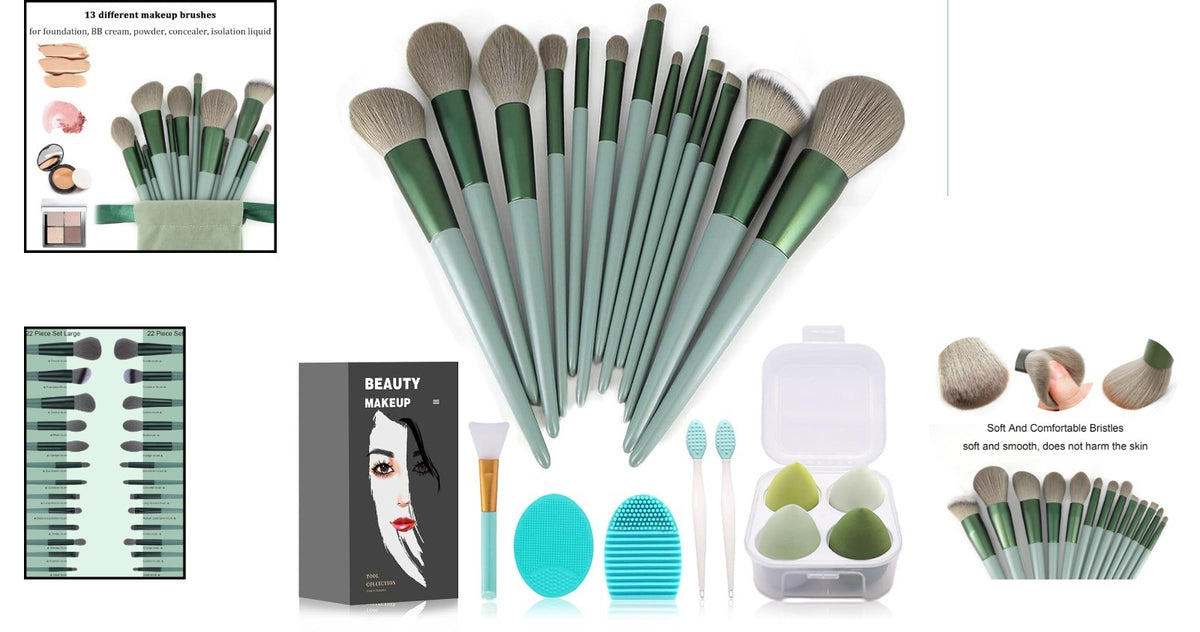 Professional Makeup Brush Set with Storage Bag - 22-Piece Beauty Kit
