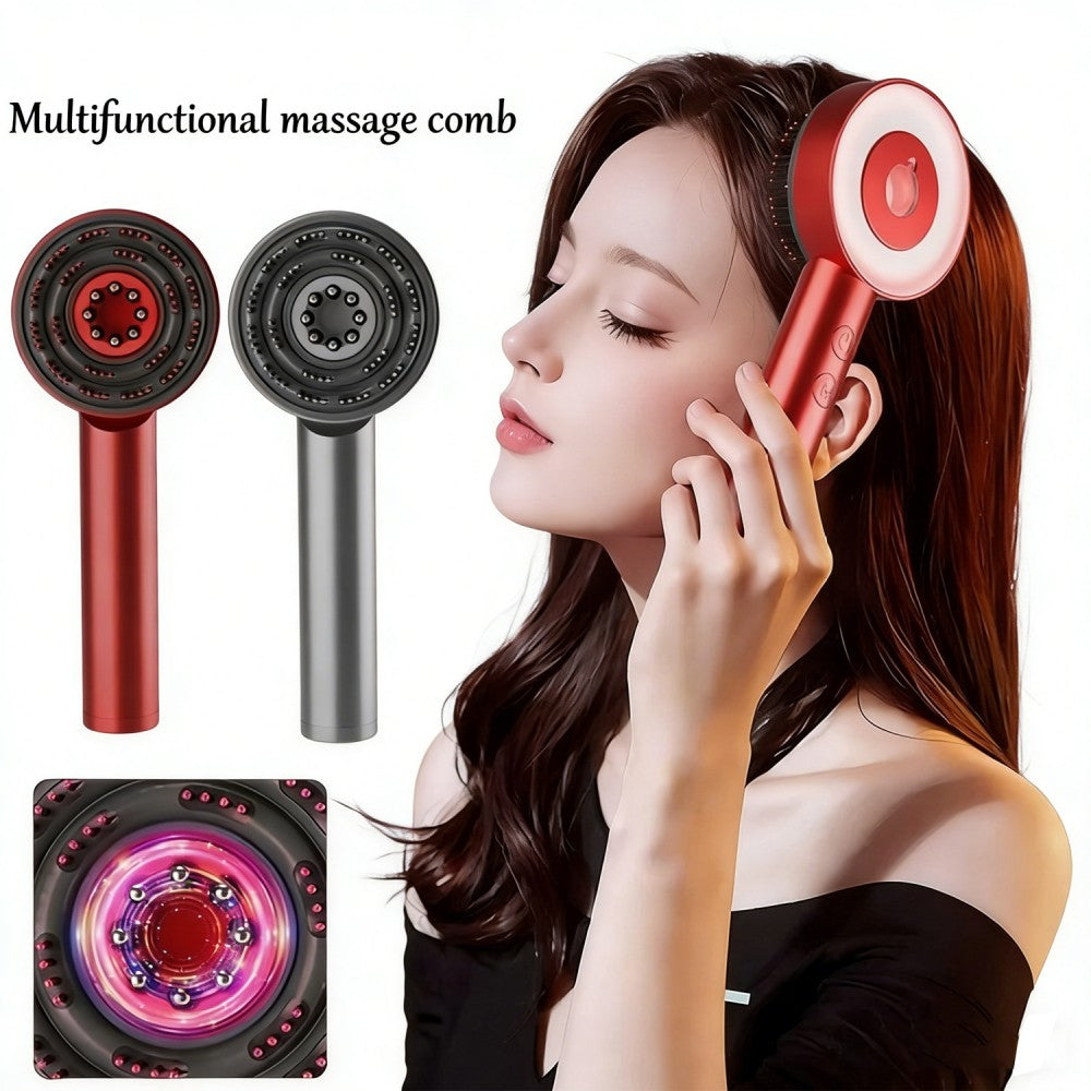 Red Light Scalp Massage Comb with Hair Oil Applicator