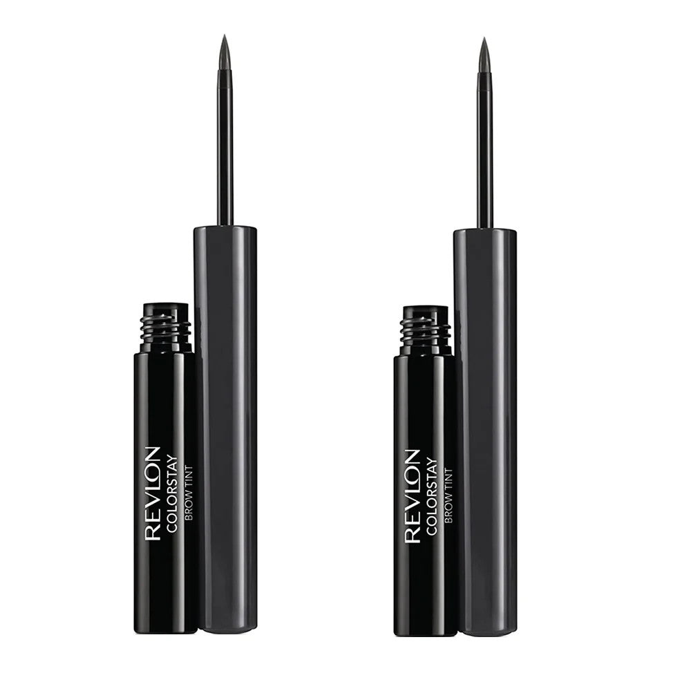 Revlon Colorstay Brow Tint Soft Black Pack of 2 - Precise Brow Coloring and Shaping