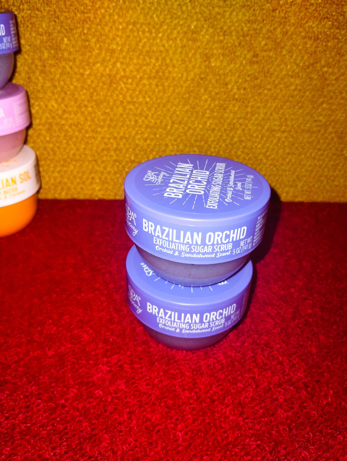 SPA Luxury Brazilian Orchid Exfoliating Sugar Scrub, 141g Each - Pack