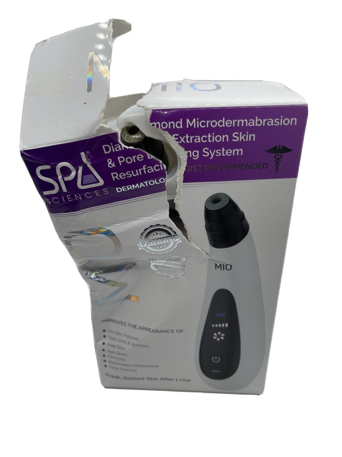 Microdermabrasion Skin Resurfacing System with Pore Extraction - White