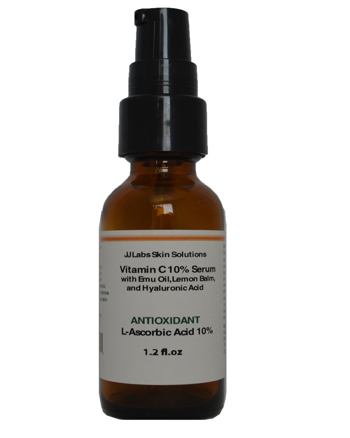 Vitamin C Serum 10-25% with Emu Oil, Hyaluronic Acid & Lemon Balm