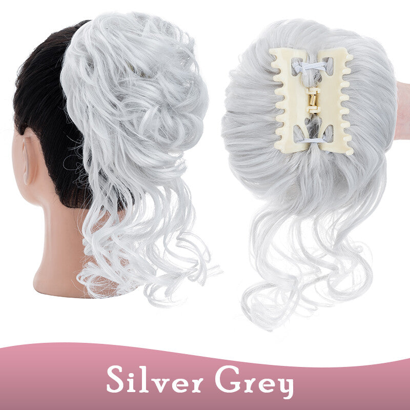 Clip-On Messy Bun Hair Piece Extension for Natural Updos - Blonde